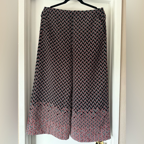 Zara Woman Wideg Cropped Pants Small High Rise Waisted Geometric - Picture 3 of 8